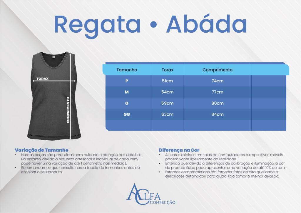 Regata Abáda - Alfa Confecção