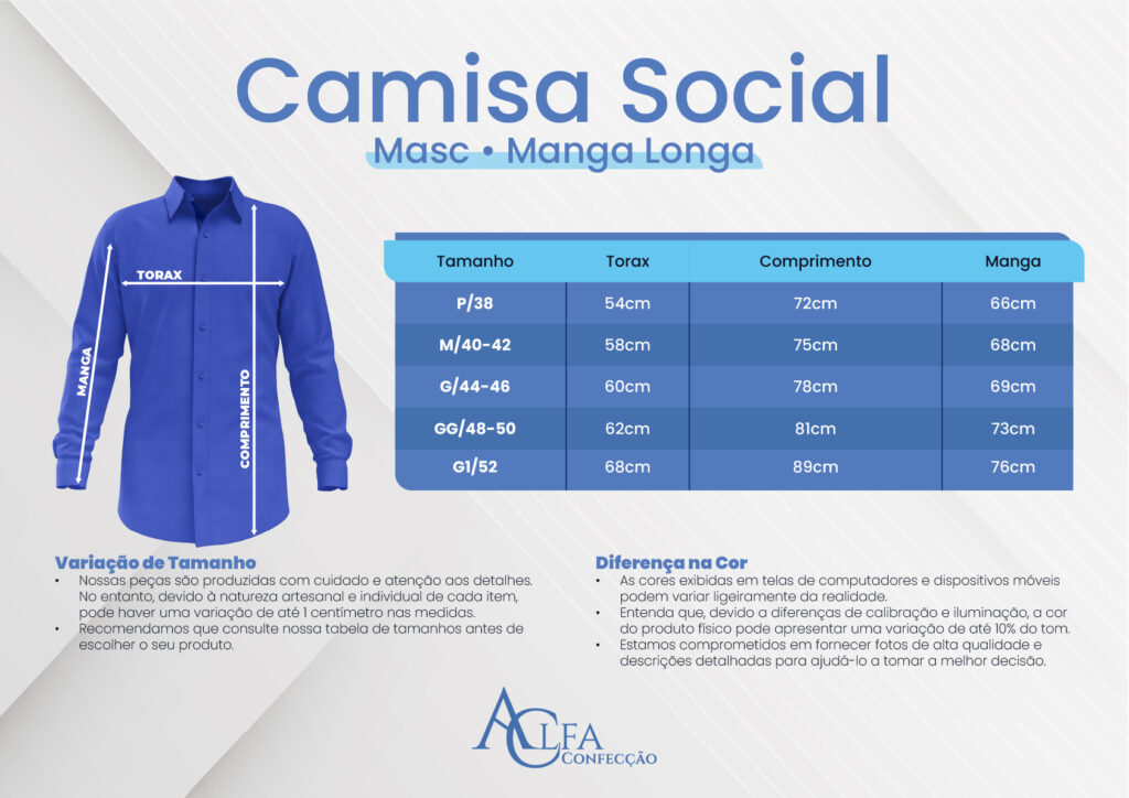 Camisa Social - Alfa Confecção